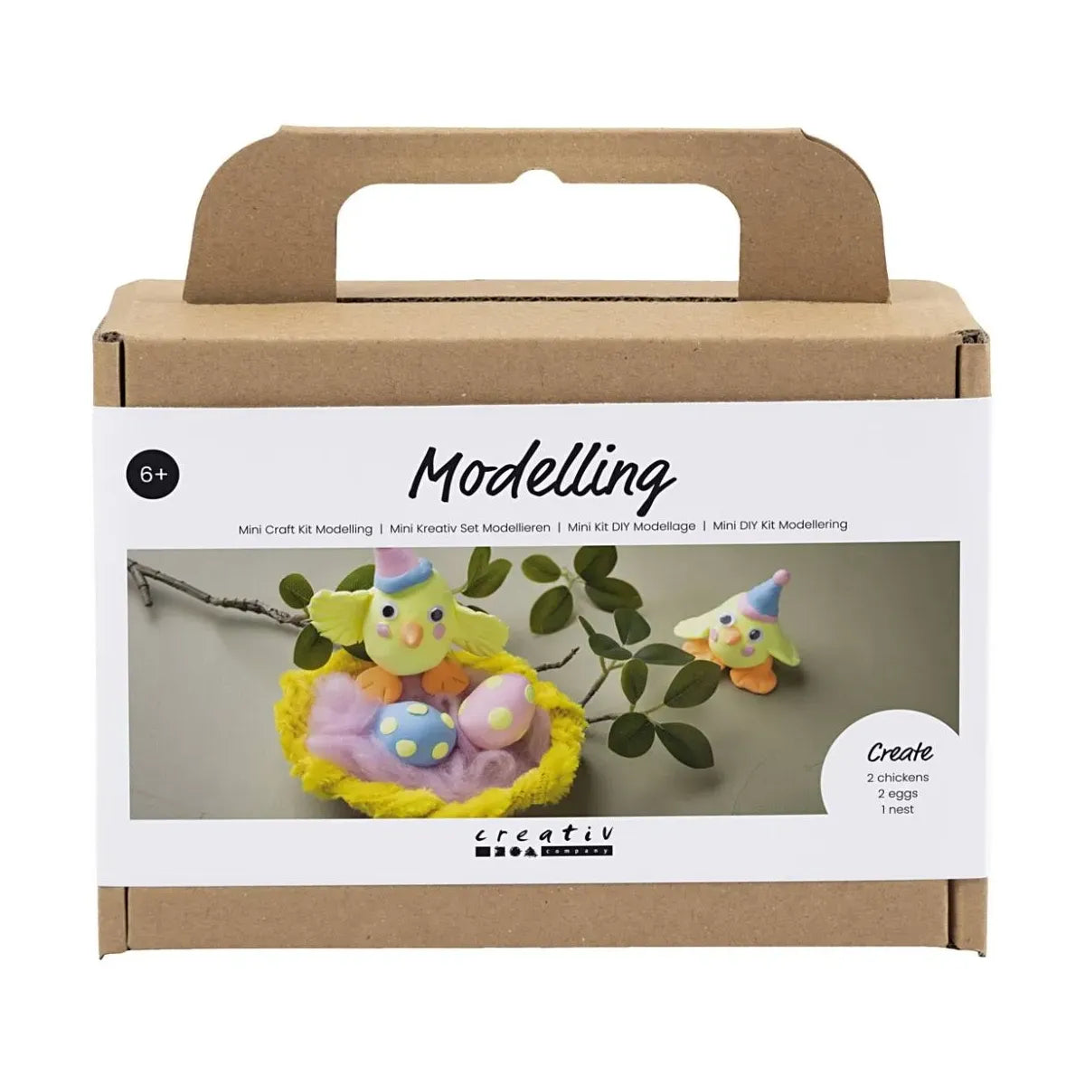 Creativ Company Mini DIY Kit Modellering, Påskefamilie