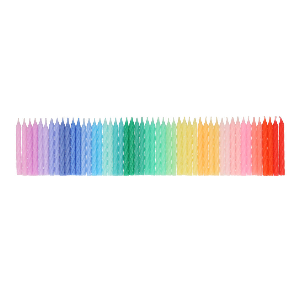 Meri Meri Kagelys 50 stk. Rainbow
