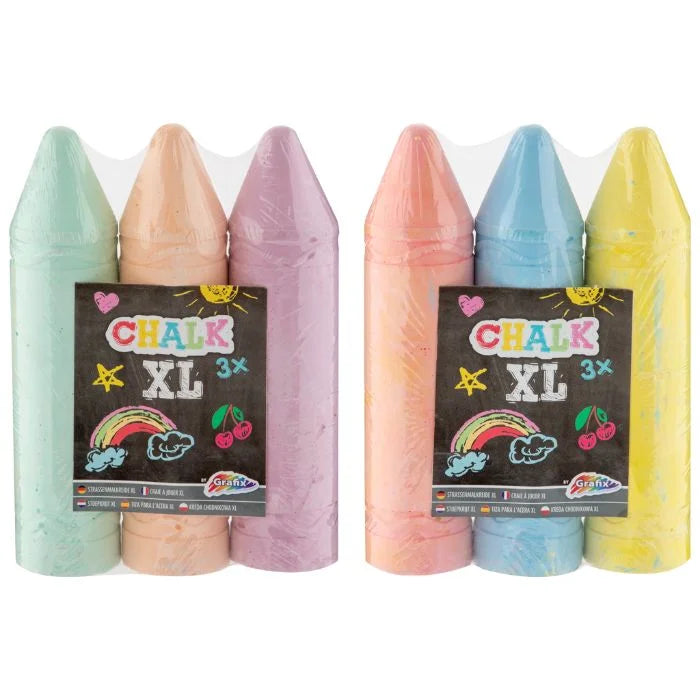 XL Gadekridt 3 stk. ass. 1 pk.