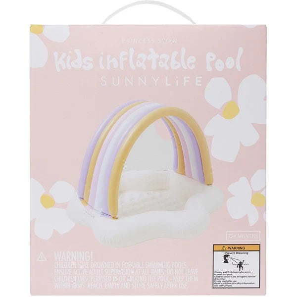Sunnylife Badebassin med skygge, Princess Swan Multi