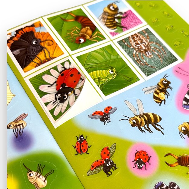 Naturens verden med klistermærker, Insekter og andre smådyr