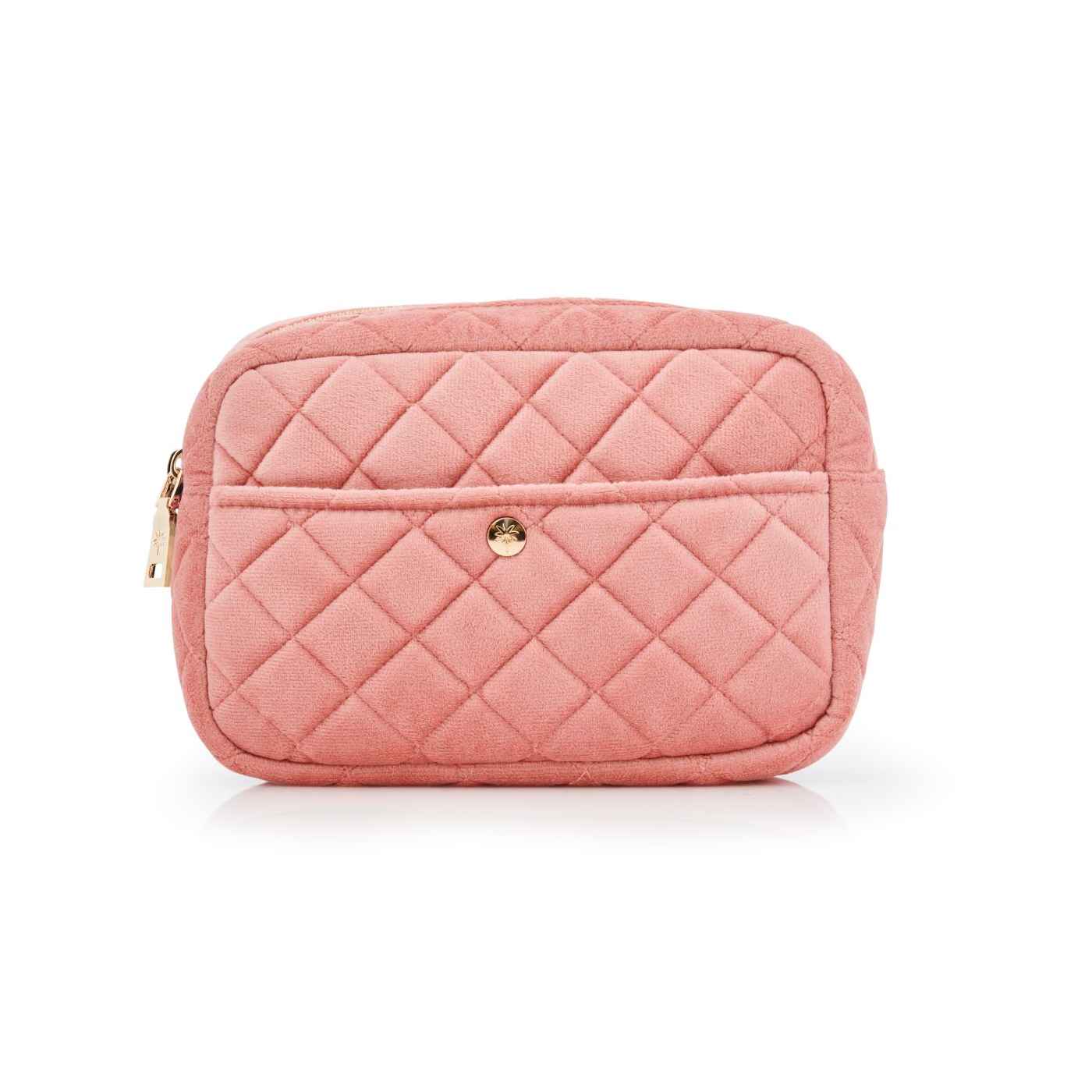 Fan Palm Beauty Bag medium, Rose Velvet