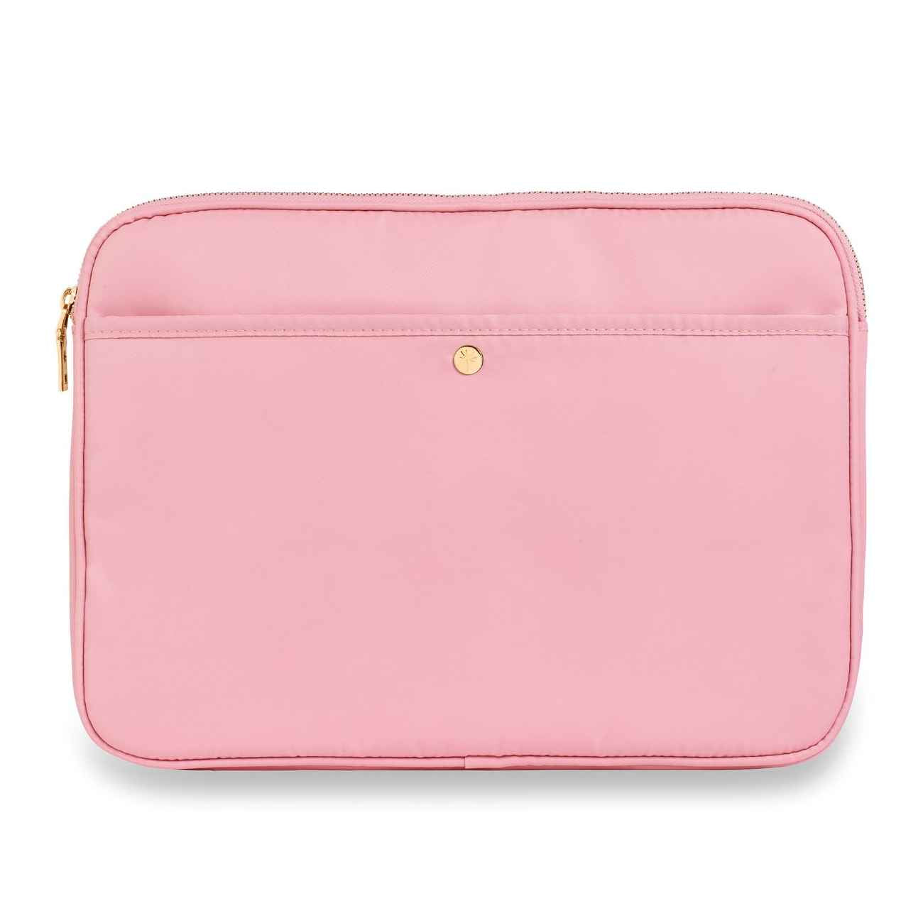 Fan Palm Laptop Bag, Nylon Soft Pink