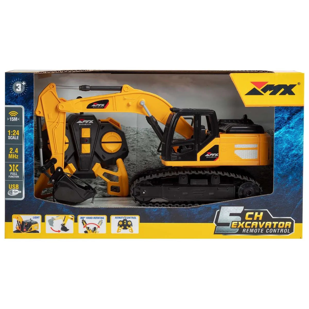 RC Constructions Excavator, Fjernstyret gravko med lys