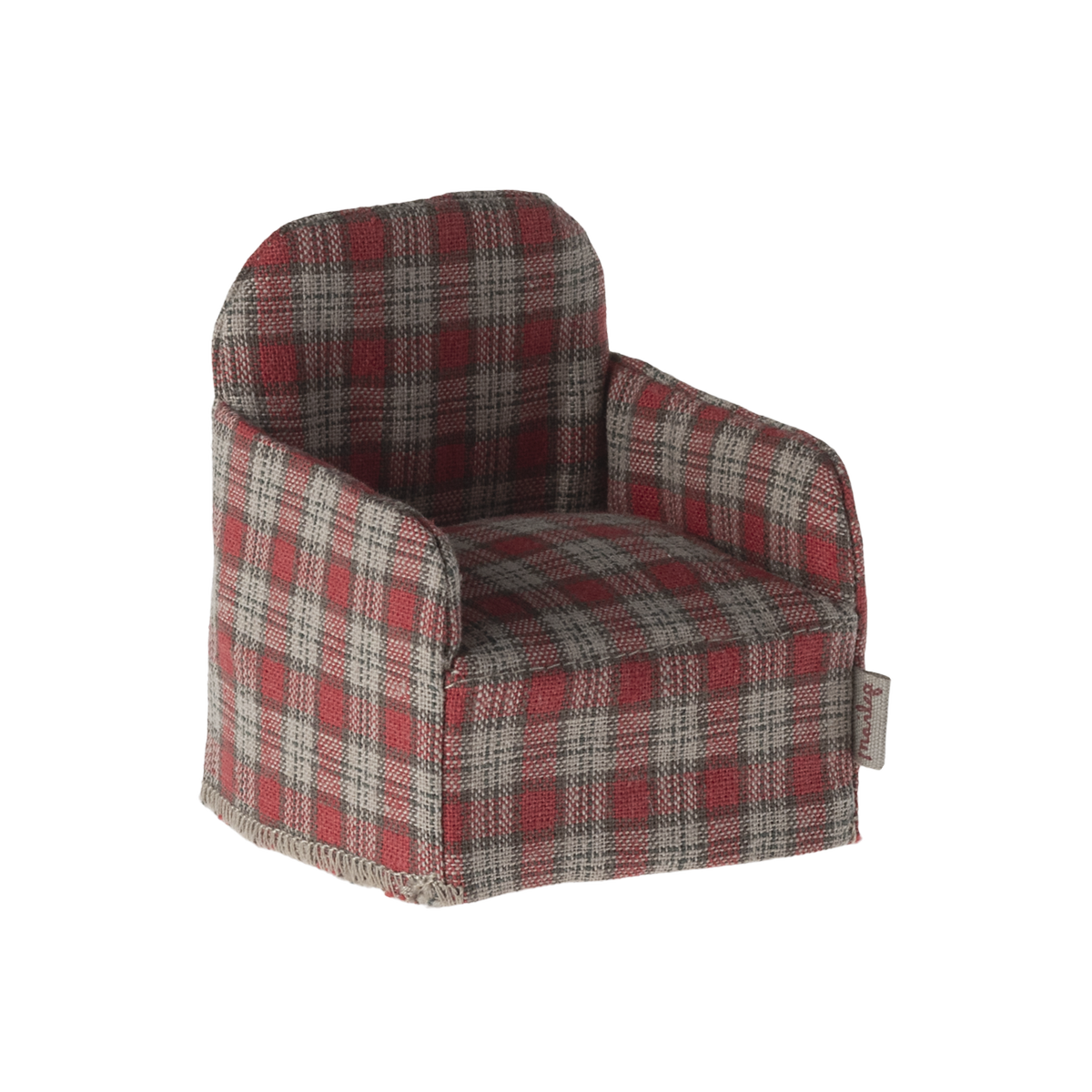 Maileg Mus, Lænestol rød tern