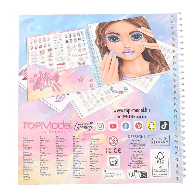 TOPModel Dress me up Stickerbog, Face
