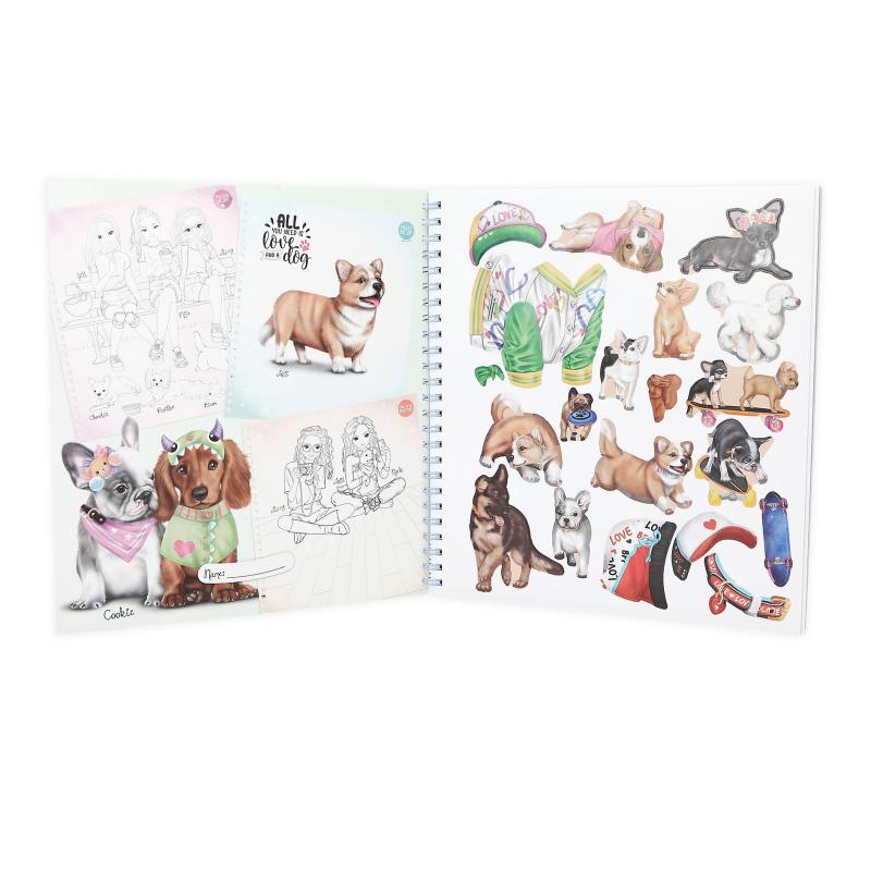 TOPModel Aktivitets- og malebog med stickers, Doggy