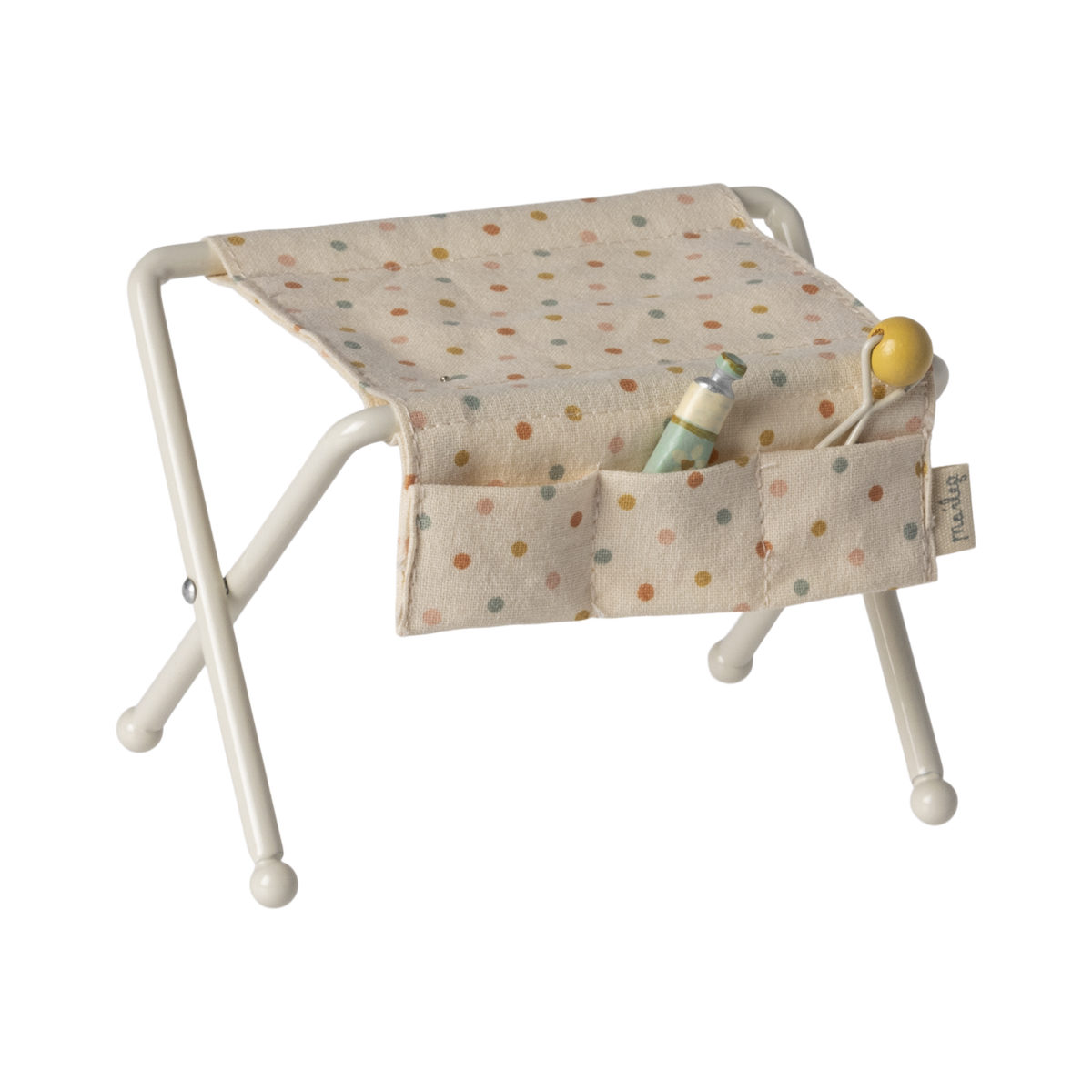 Maileg Mus, Puslebord baby råhvid