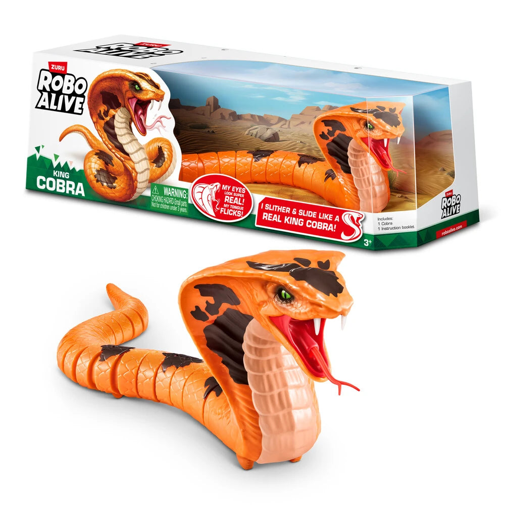 Robo Alive Cobra Slange orange