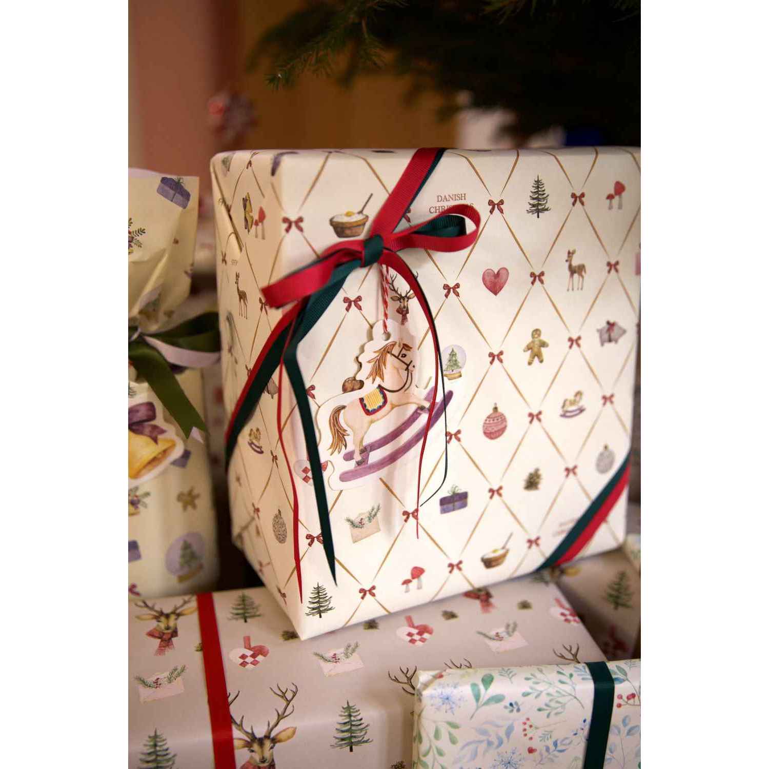 All By Voss Gavepapir 5 m, Danish Christmas
