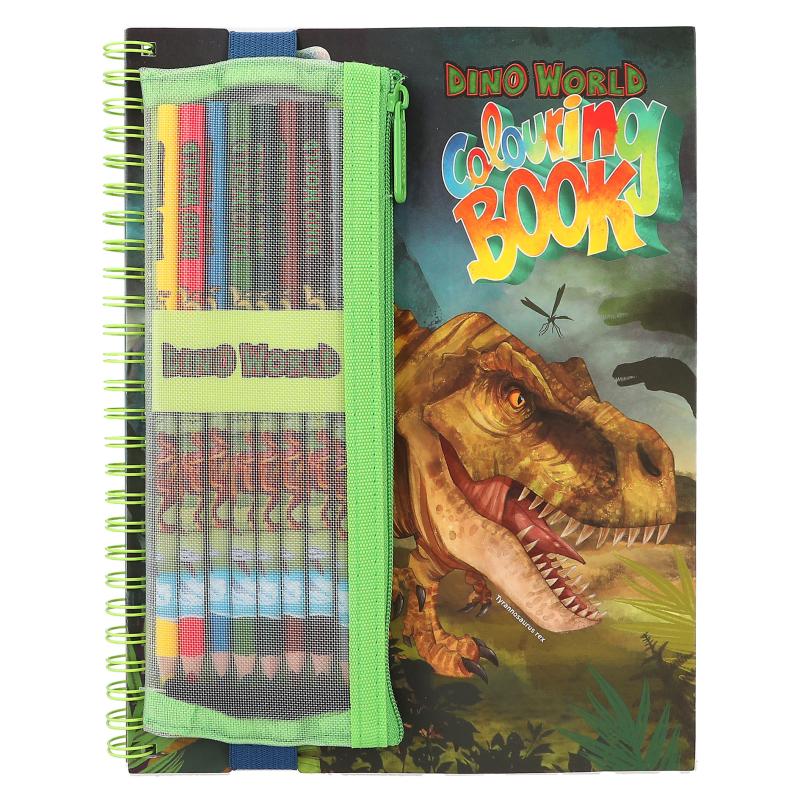 Dino World Malebog inkl. farveblyanter