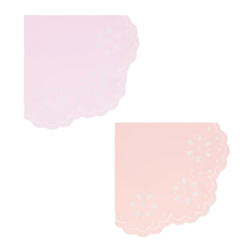 Meri Meri Servietter str. L, Broderi Anglaise Lace Multi