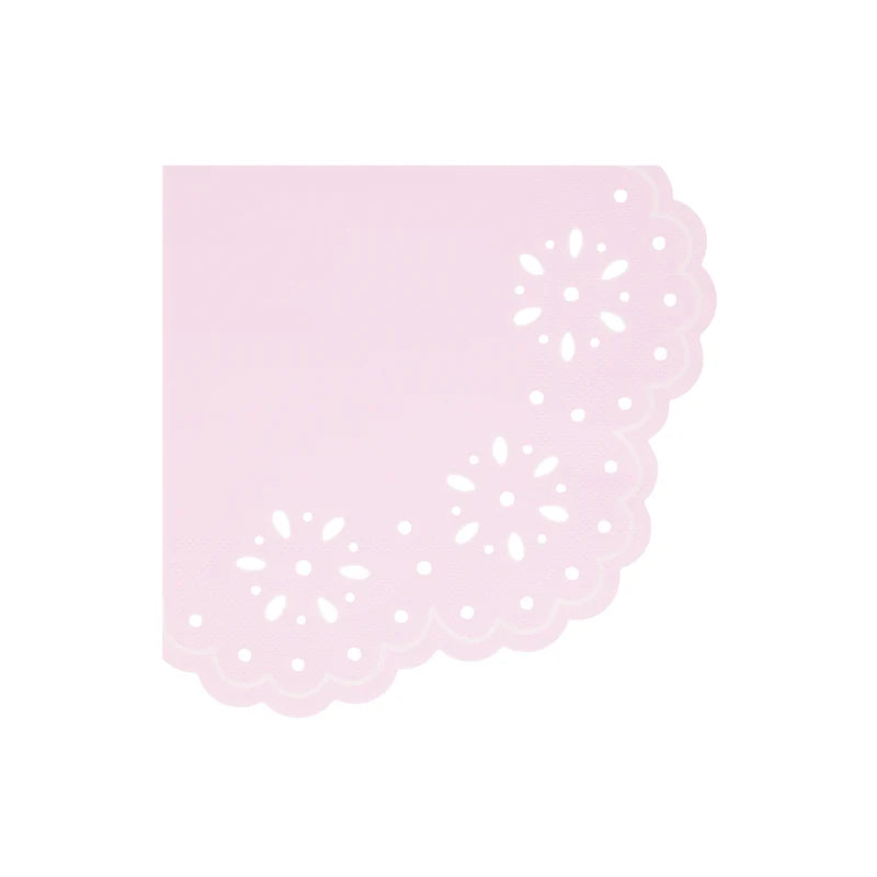 Meri Meri Servietter str. L, Broderi Anglaise Lace Multi