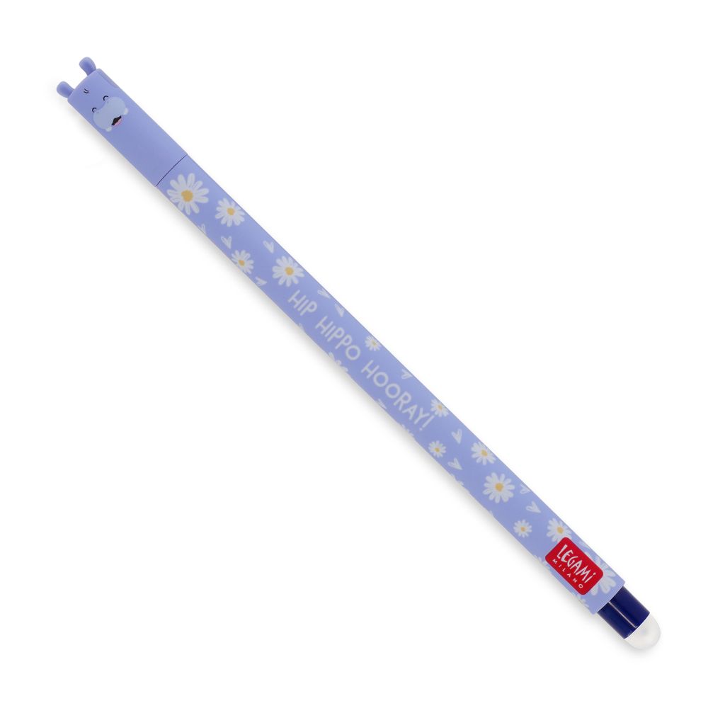 Legami Erasable Gelpen blå, Hippo
