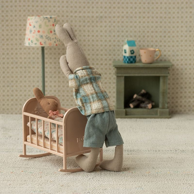 Maileg Kanin og mus, My tremmeseng rosa