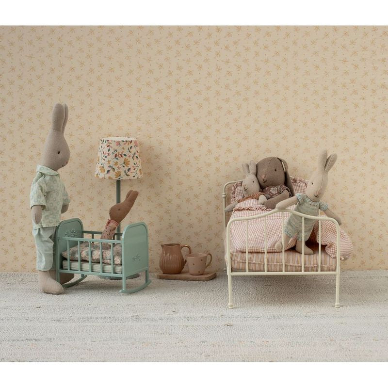 Maileg Kanin og mus, My tremmeseng blå mint