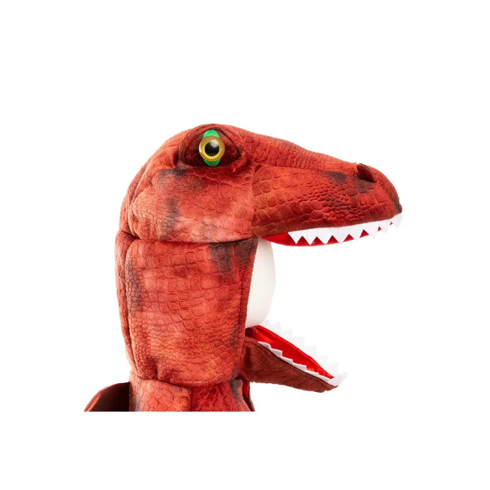 Great Pretenders Dinosaurkappe str. 7-8 år, Grandasaurus T-Rex rød/sort