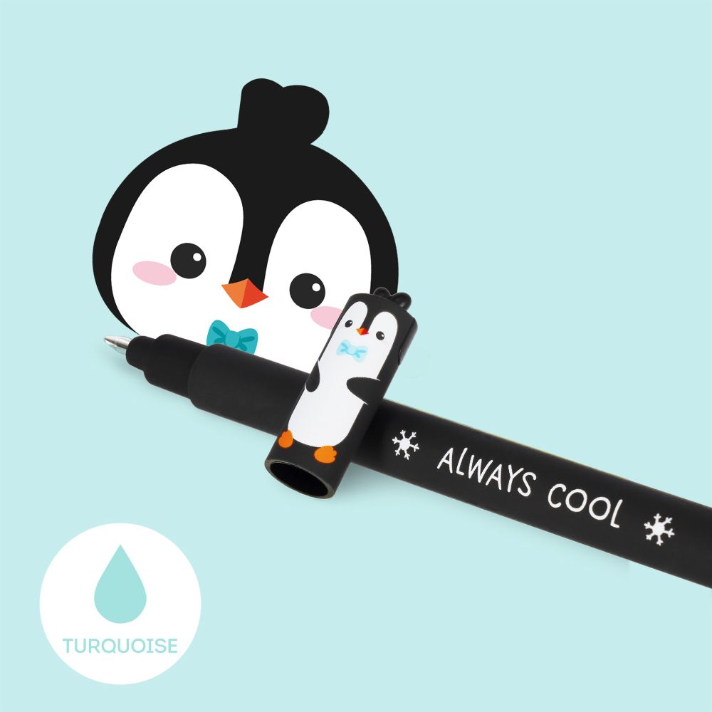 Legami Erasable Gelpen turkis, Pinguin