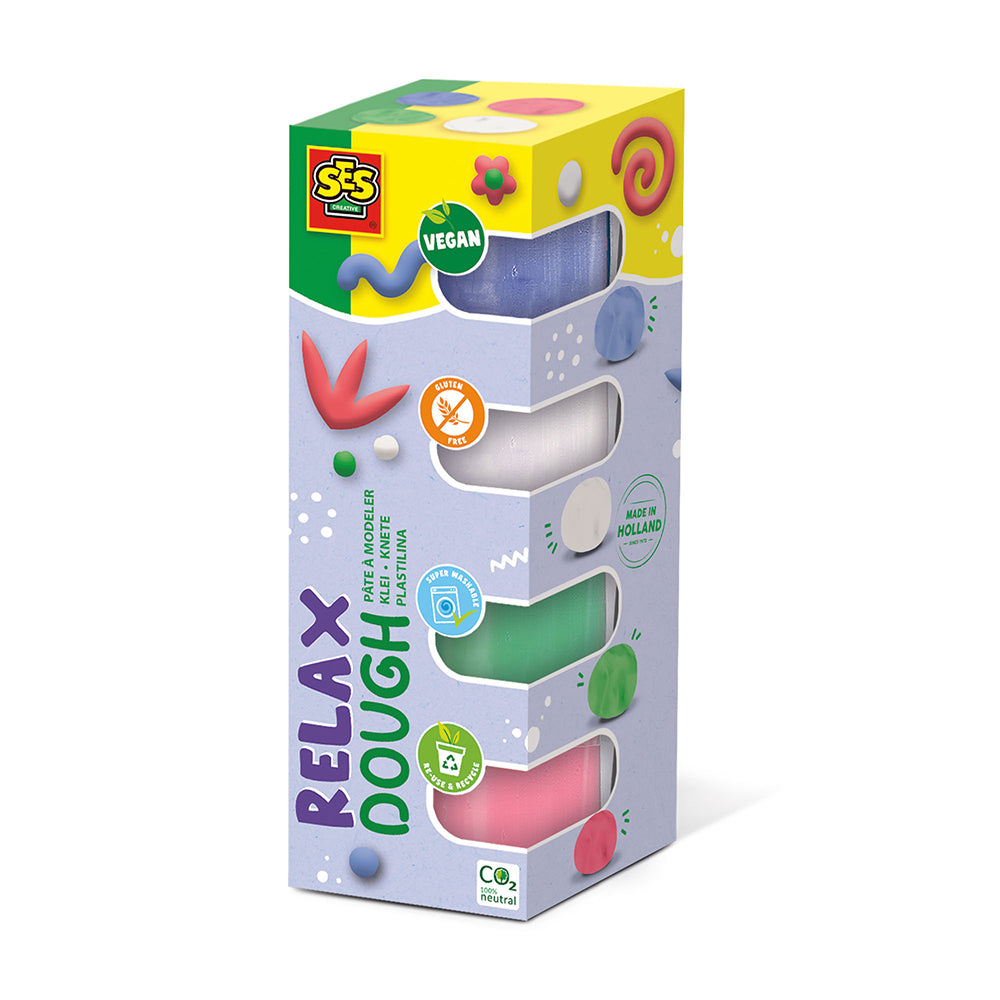 SES Creative Modellervoks silkeblød 4 stk. Relax pastel