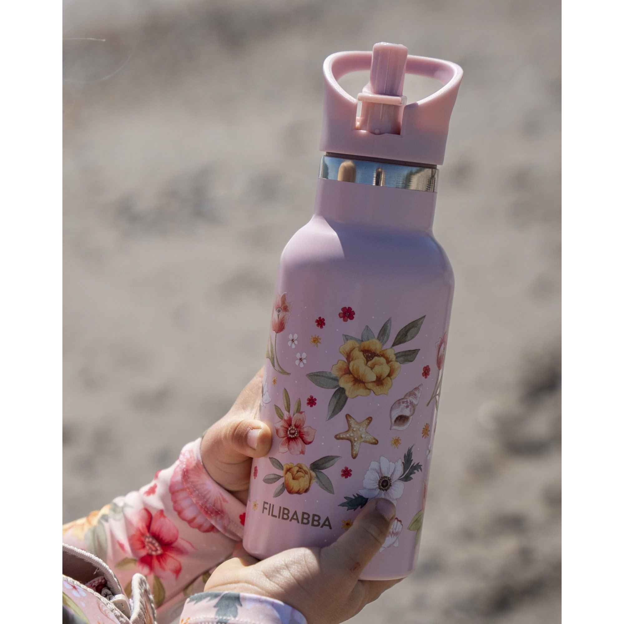 Filibabba Drikkeflaske i rustfrit stål, Ocean Blossom