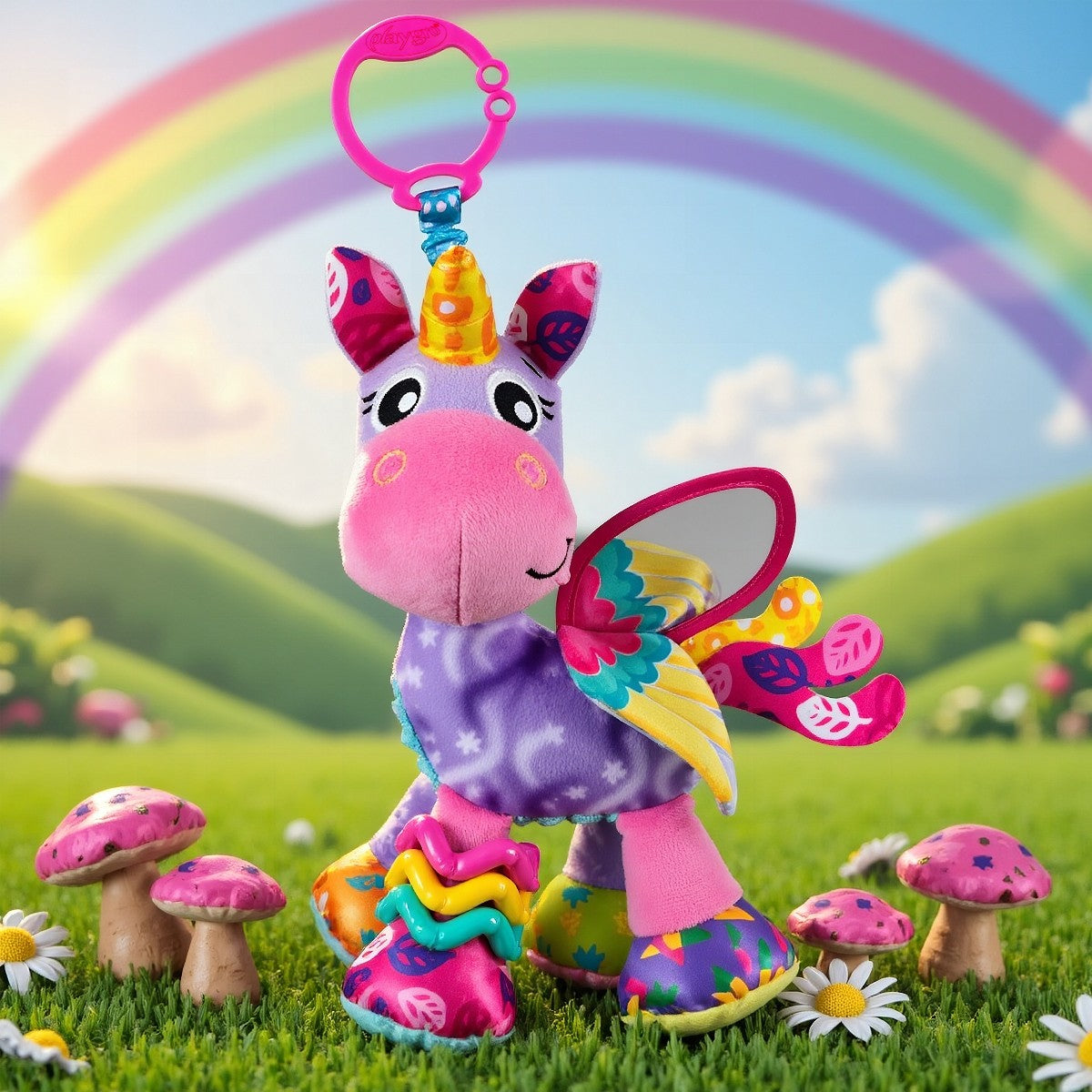 Playgro Aktivitetsophæng med clips, Stella enhjørning