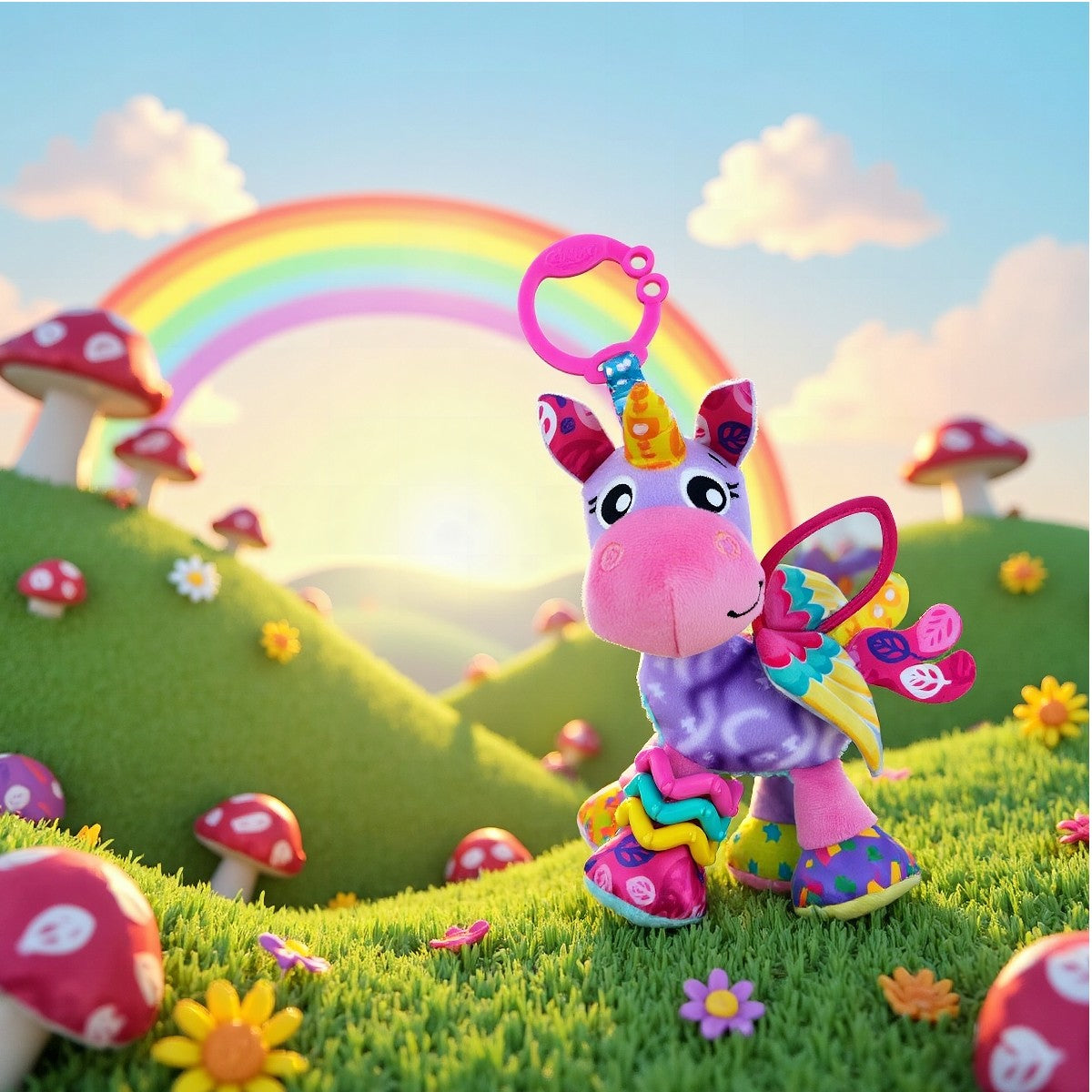 Playgro Aktivitetsophæng med clips, Stella enhjørning