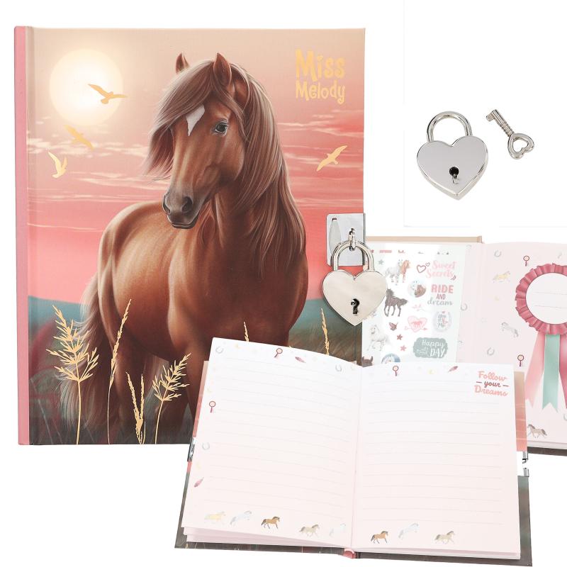 Miss Melody Dagbog med hjertelås