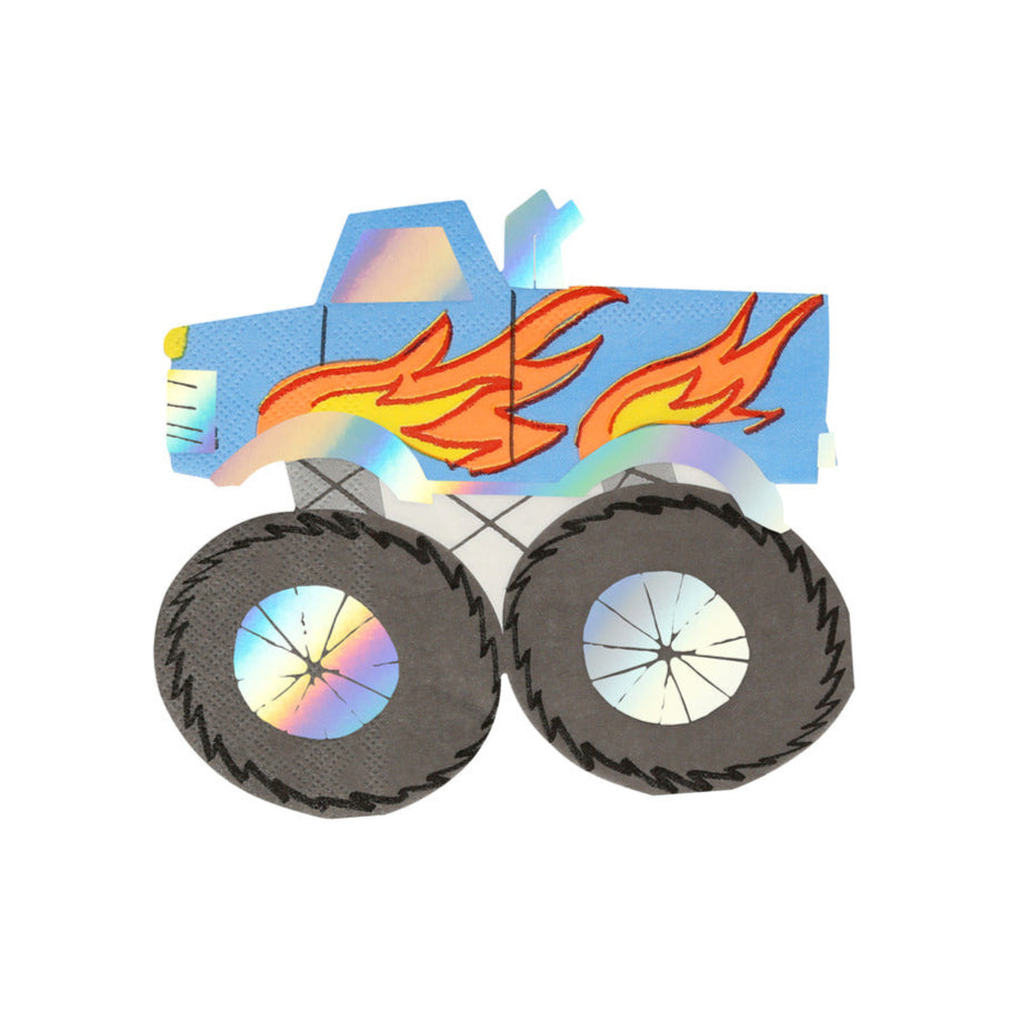 Meri Meri Servietter silhuet, Monster Truck