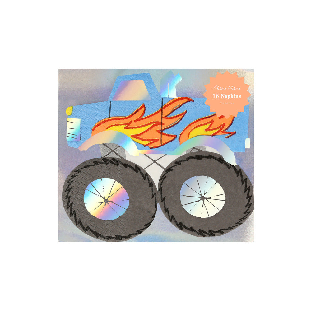 Meri Meri Servietter silhuet, Monster Truck