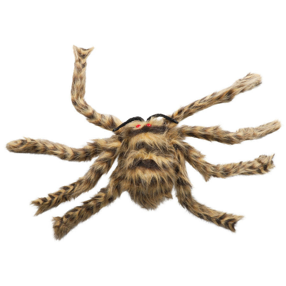 Halloween Brun behåret edderkop 60 cm