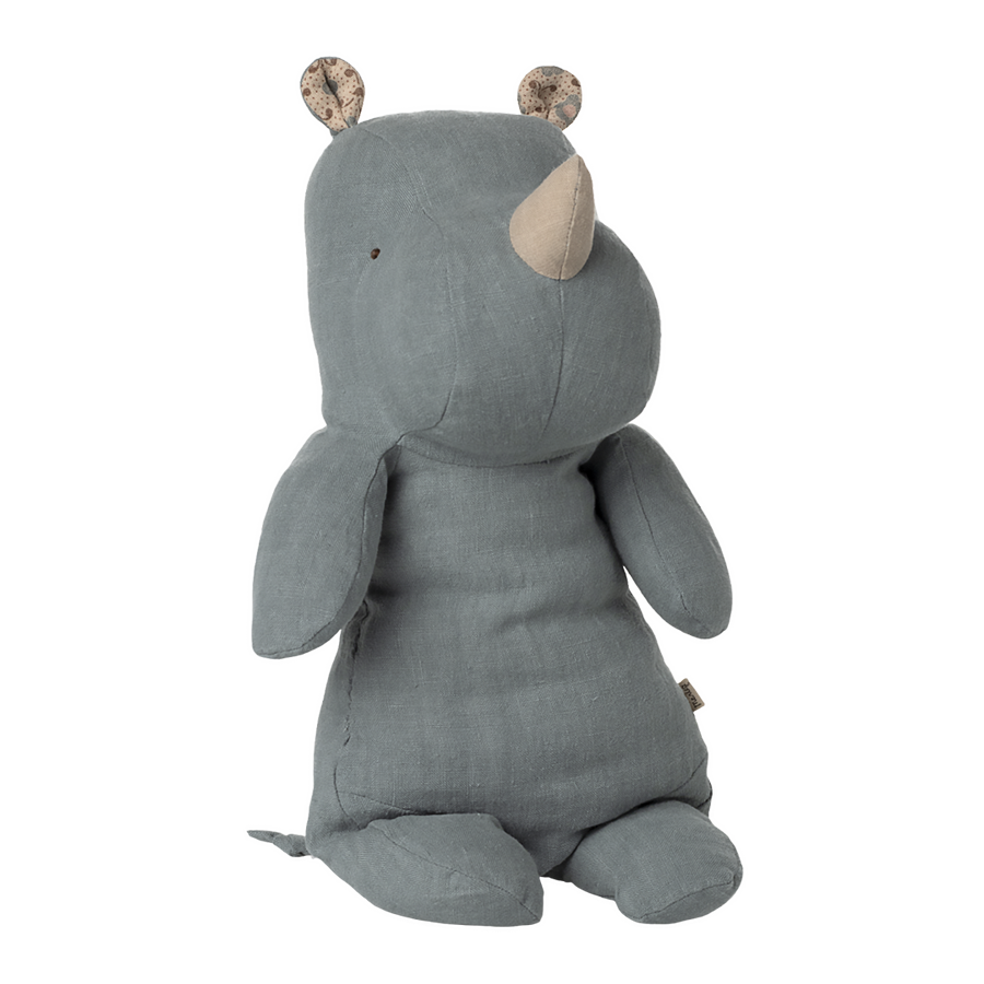 Maileg Safari Friends, Næsehorn medium støvet blå