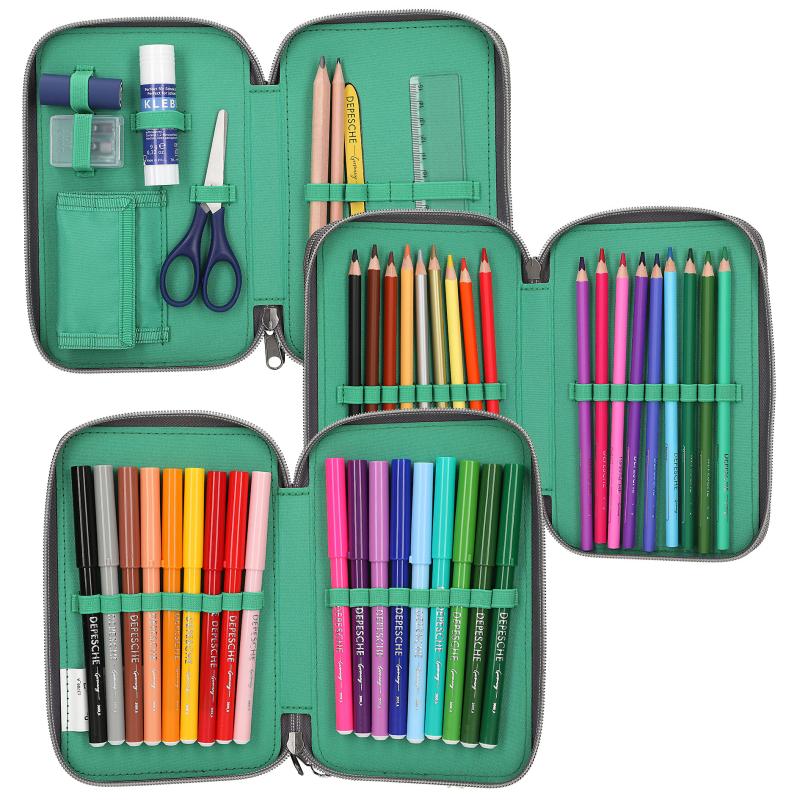 Adventure World Trippel penalhus med LED, Galaxy