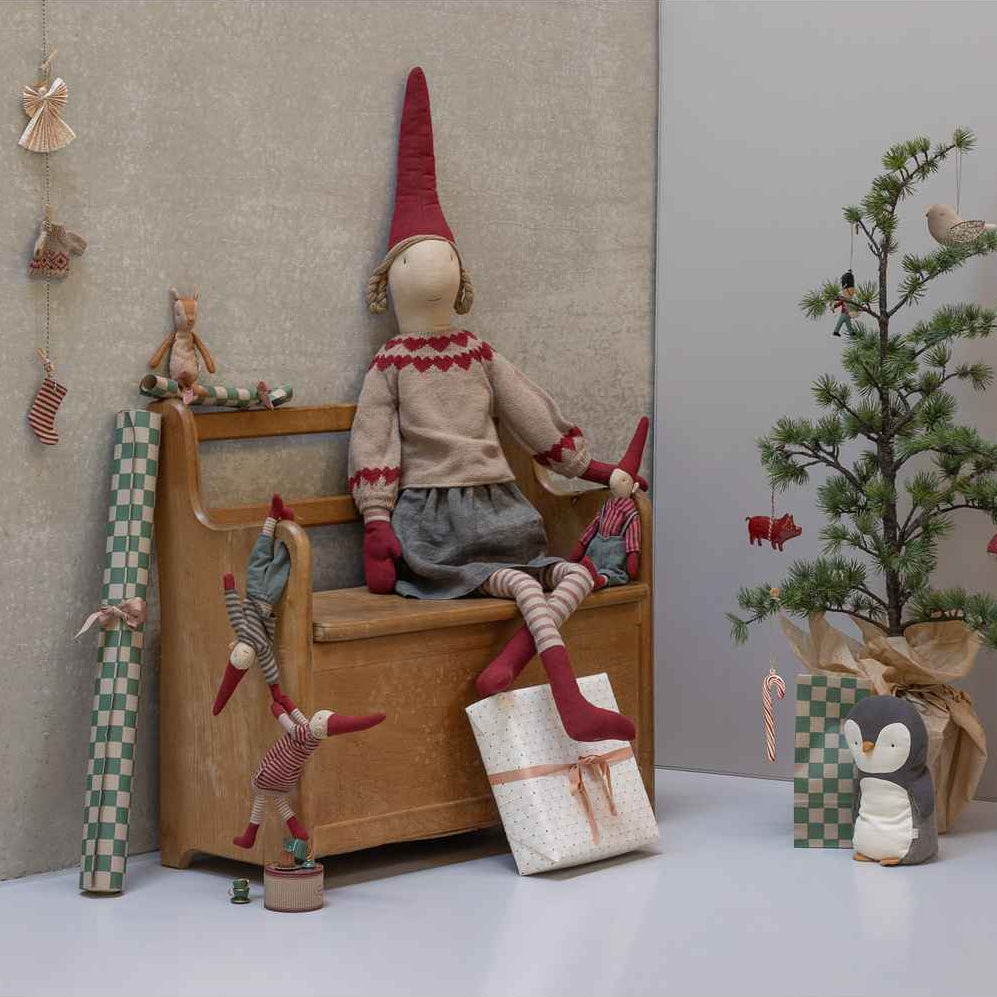 Maileg Nisse str. 1, Dreng strikket sweater