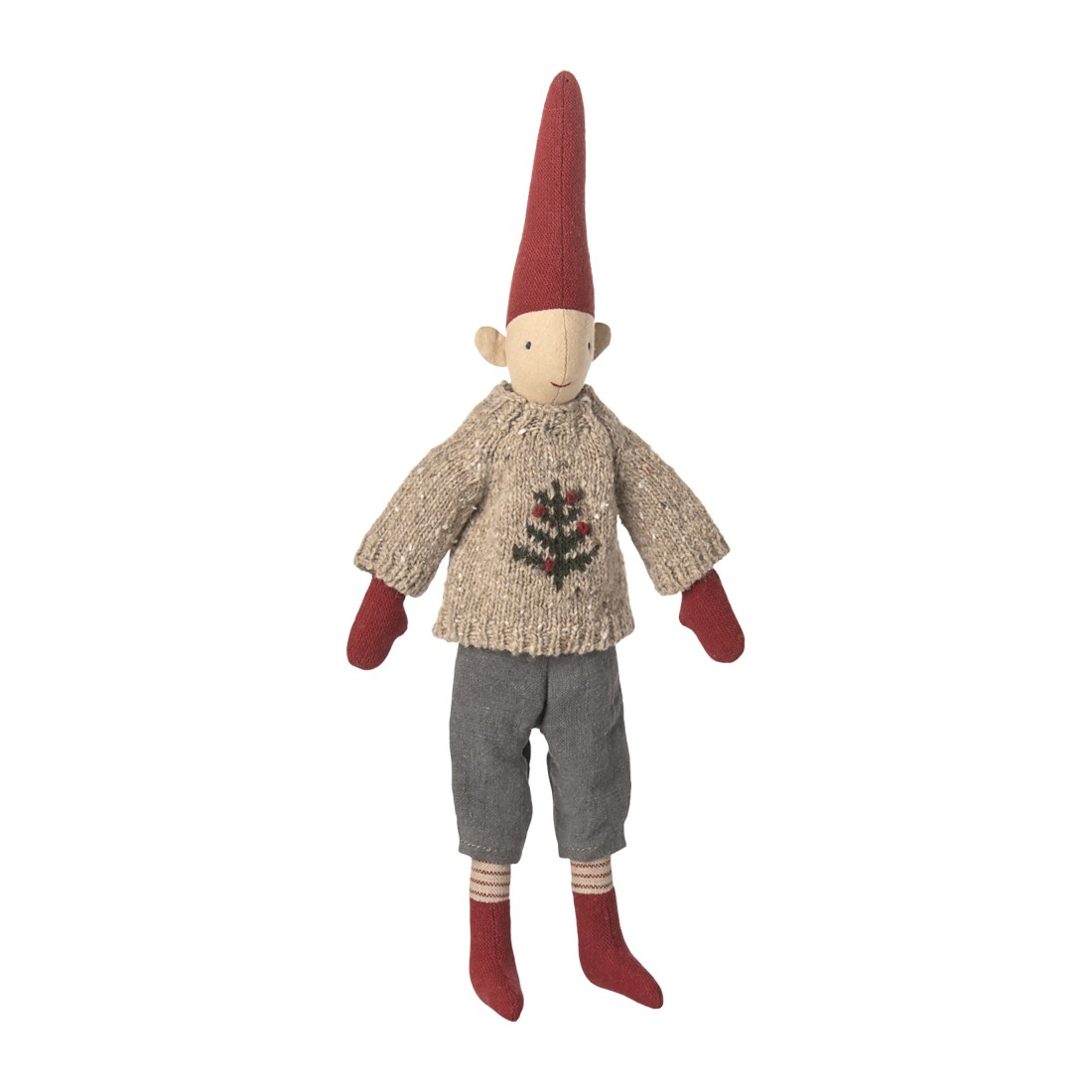 Maileg Nisse str. 2, Dreng strikket sweater