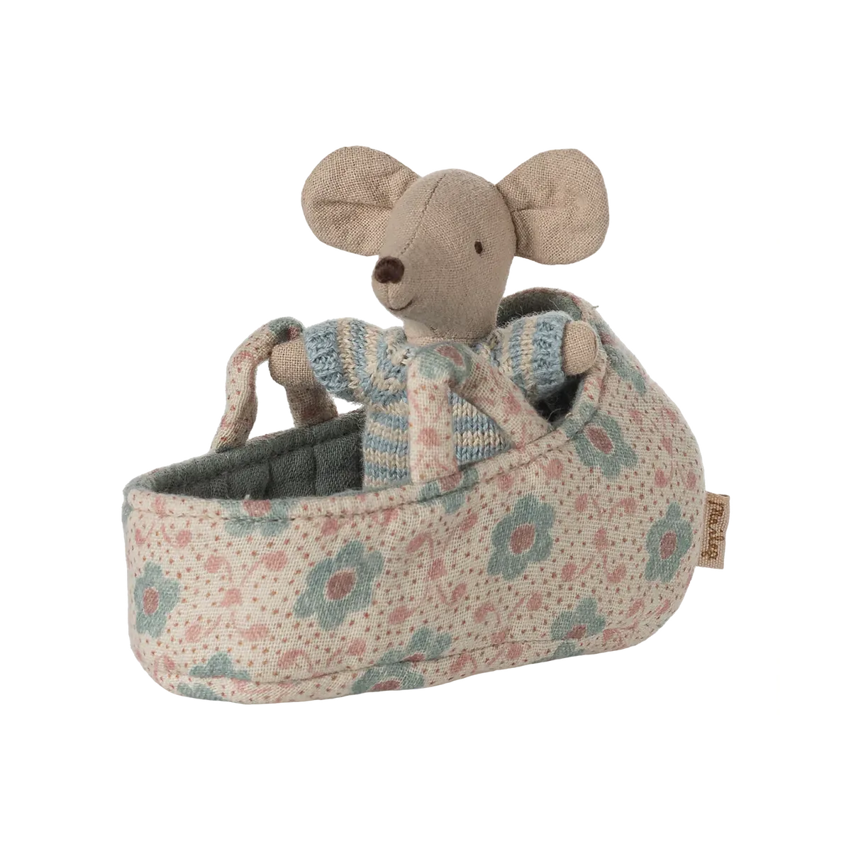 Maileg Babymus i babylift, Blå