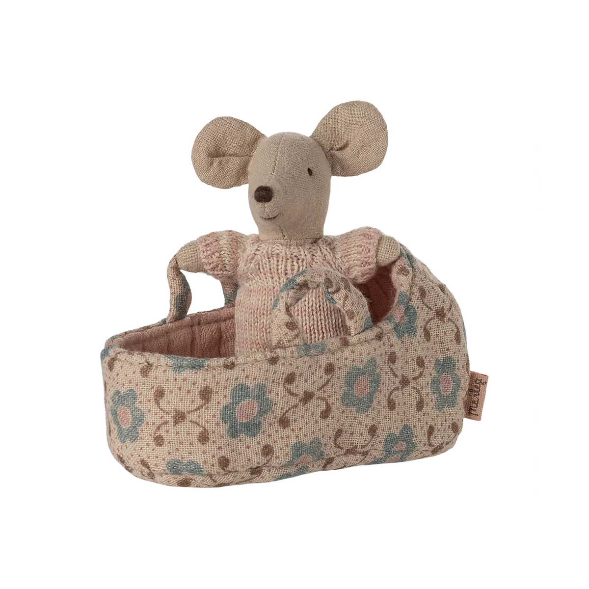 Maileg Babymus i babylift, Rosa