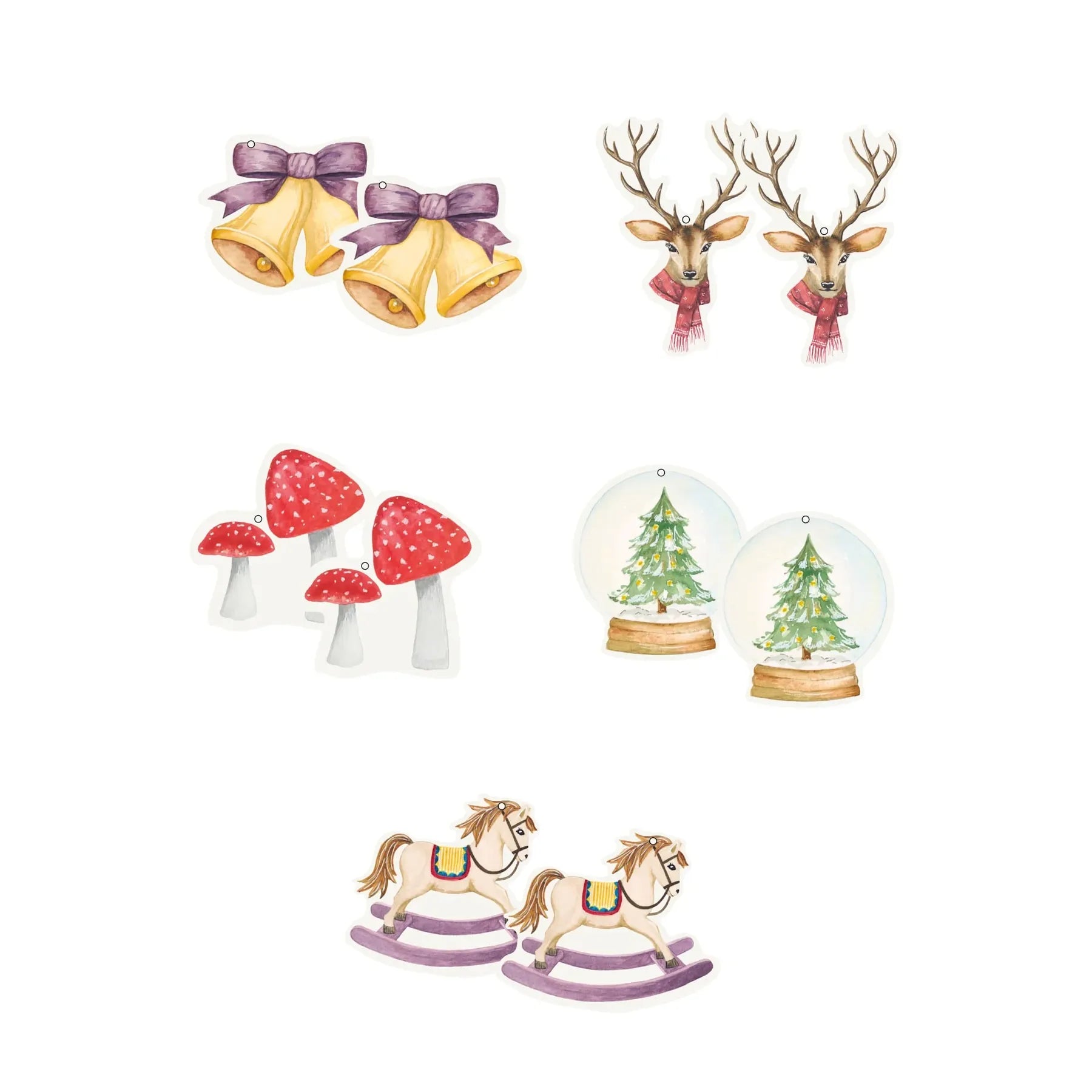 All By Voss Gavemærker 10 stk. Christmas Bells Mix