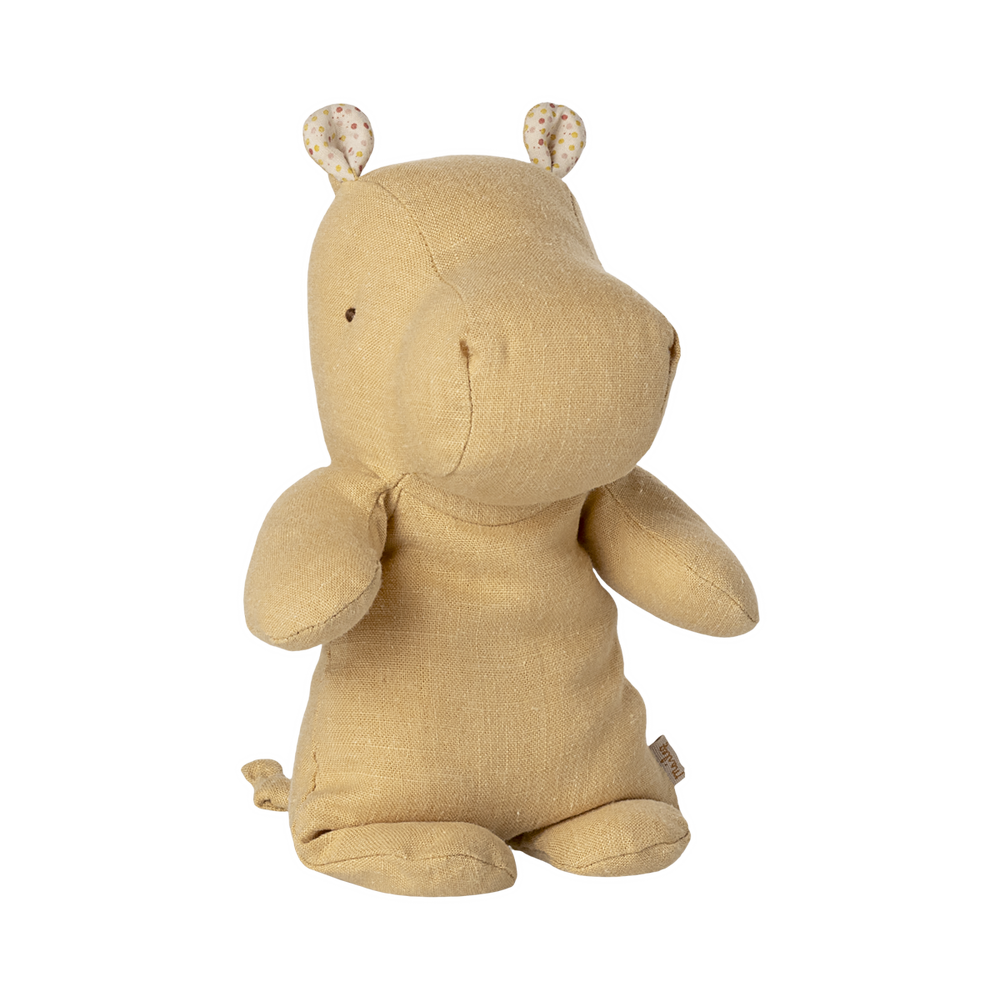 Maileg Safari Friends, Flodhest lille råhvid/gul