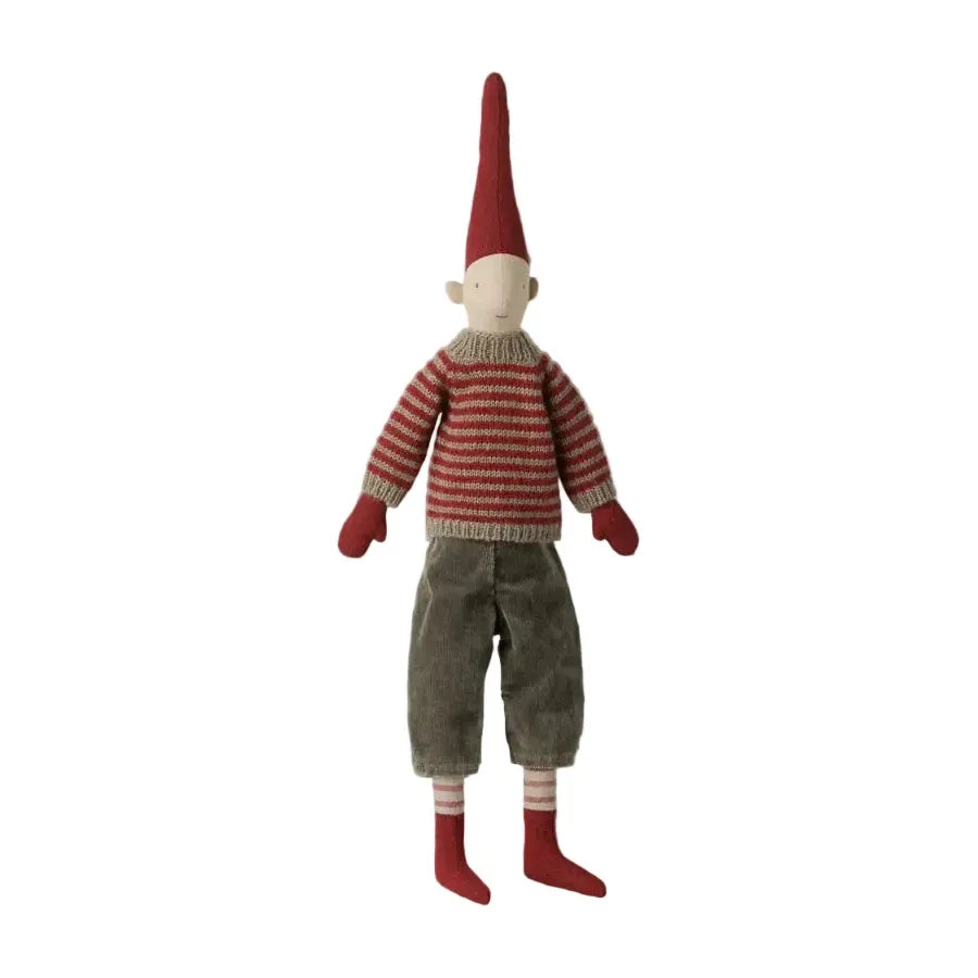 Maileg Nisse dreng str. 3, Stribet strikket sweater