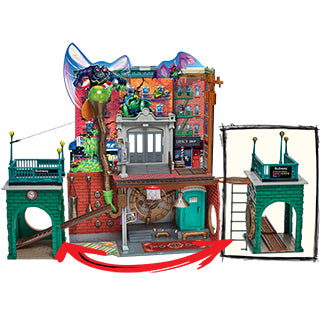 Turtles Mutant Mayhem Large Playset Sewer Lair Dlx