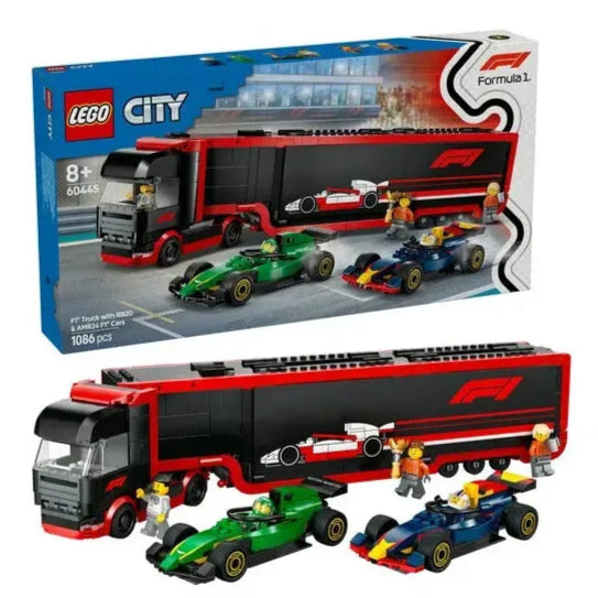 60445 LEGO City F1®-lastbil med RB20 og AMR24 F1®-biler