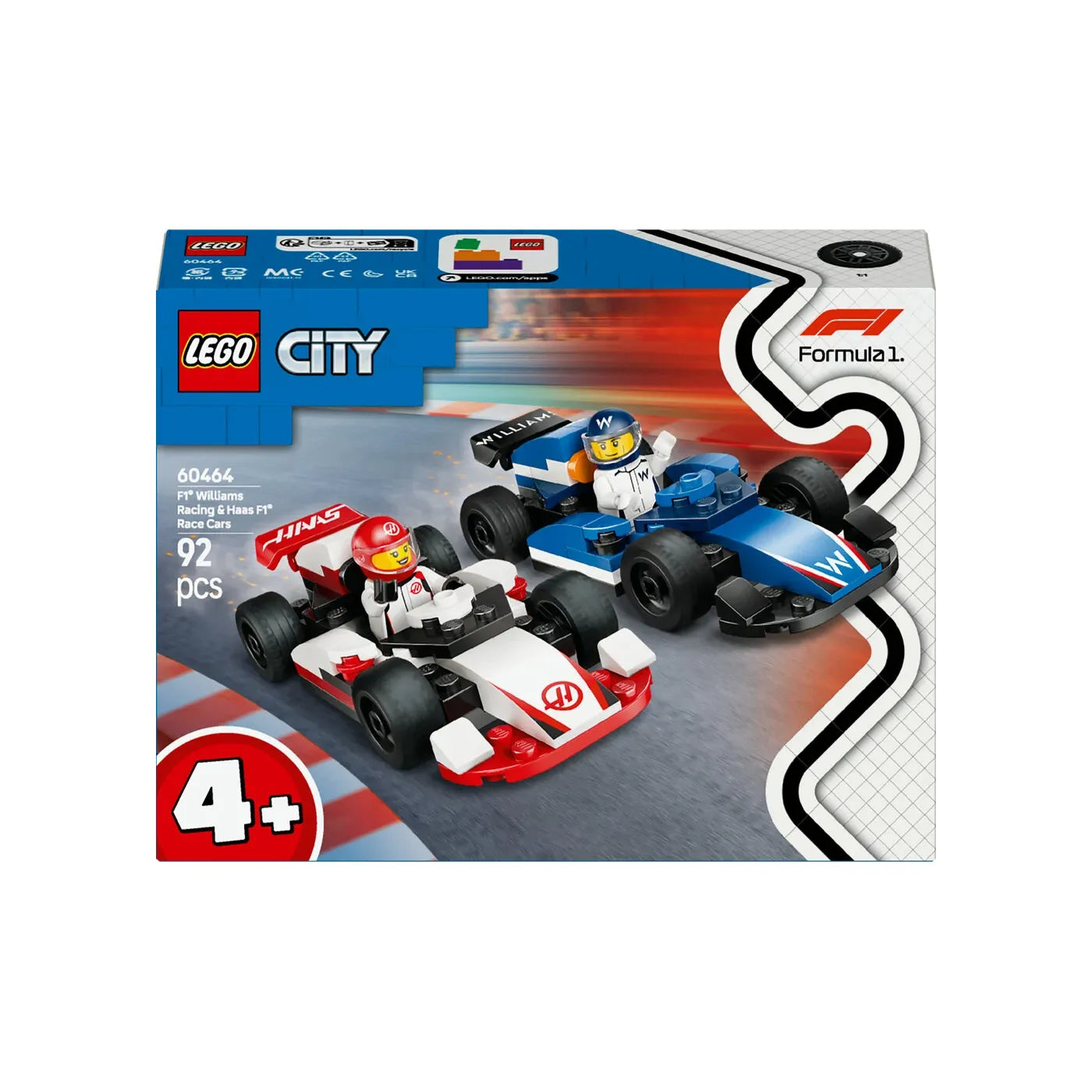 60464 LEGO City F1® Williams Racing og Haas F1®-racerbiler