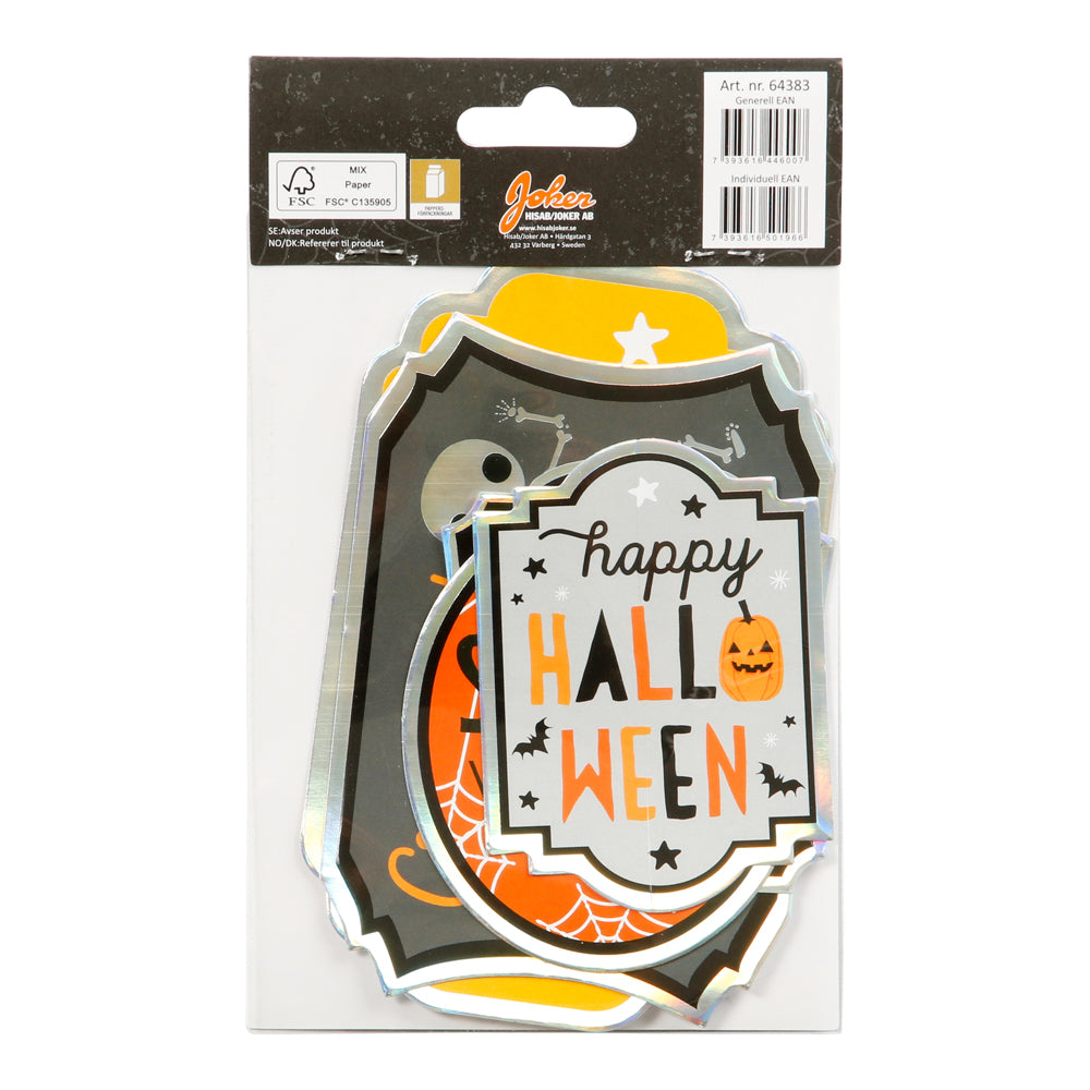 Halloween Flaske stickers 5 stk.
