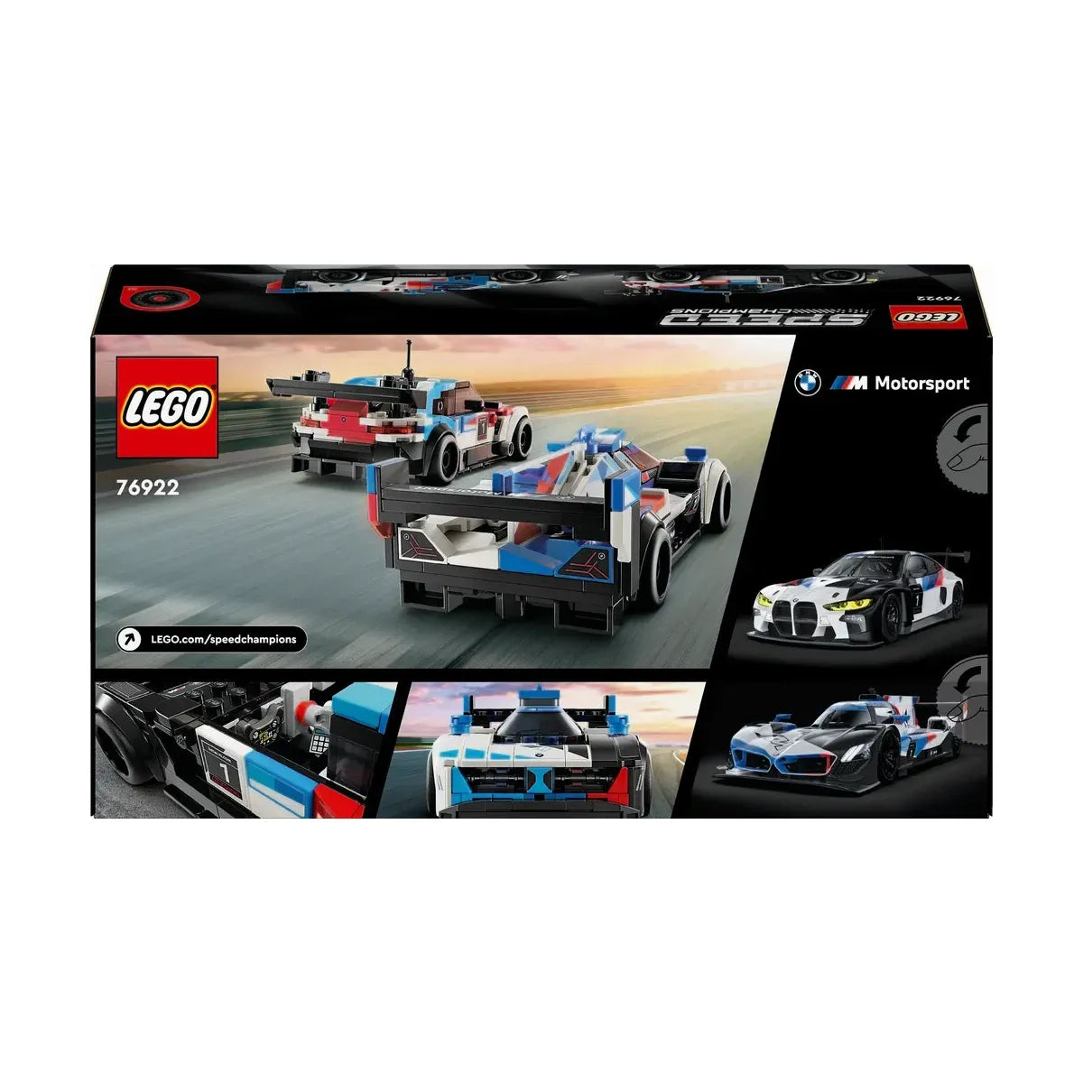 76922 LEGO Speed Champions BMW M4 GT3 og BMW M Hybrid V8-racerbiler