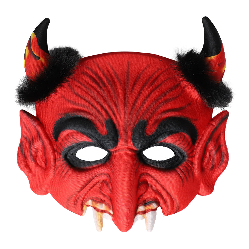Halloween Halv djævlemaske