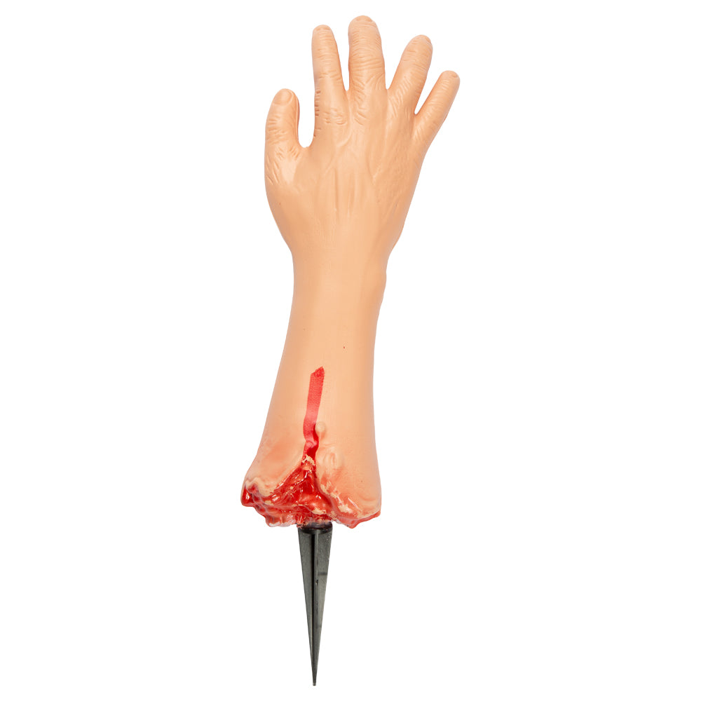 Halloween Afskåret hånd med blod og spid
