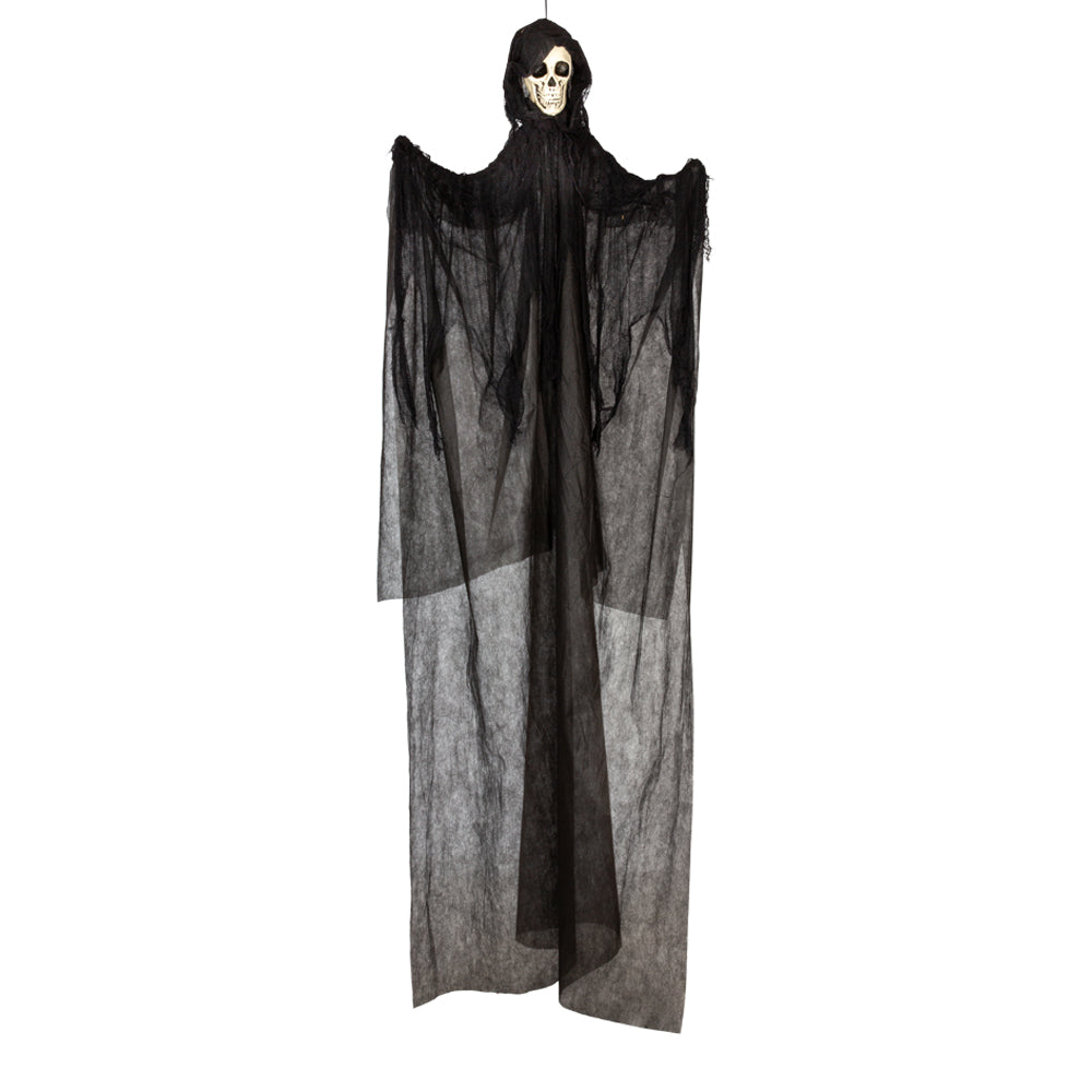 Halloween Hængende kranium spøgelse 215 cm Black Reaper