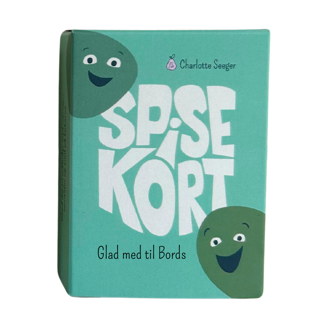 Spisekort Samtalekort grøn, Glad med til bords