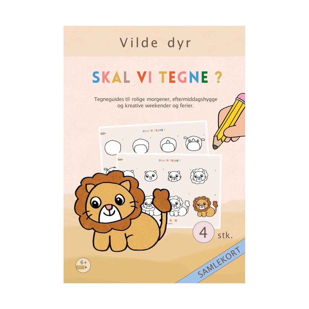 Skal vi tegne nr. 2 Vilde dyr - Løve, Fra 6 år