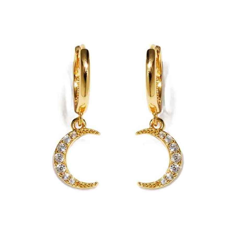 Billie Lou Hoops med bling-bling måne